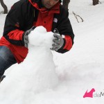 Construyendo un westie de nieve: dando forma al cuello y cabeza