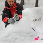 Construyendo un westie de nieve: dando forma a la cola