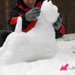 Construyendo un westie de nieve: uniendo el cuello