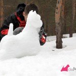 Construyendo un westie de nieve: uniendo el cuello por debajo